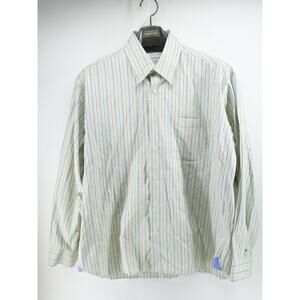 Alex‎ Cannon Green Striped Long Sleeve Chest Pocket Button-Up Shirt Large